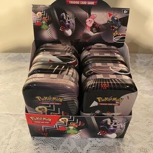 Pokemon Unova Black Bolt White Flare  Box & 8 empty Tins (No Cards)